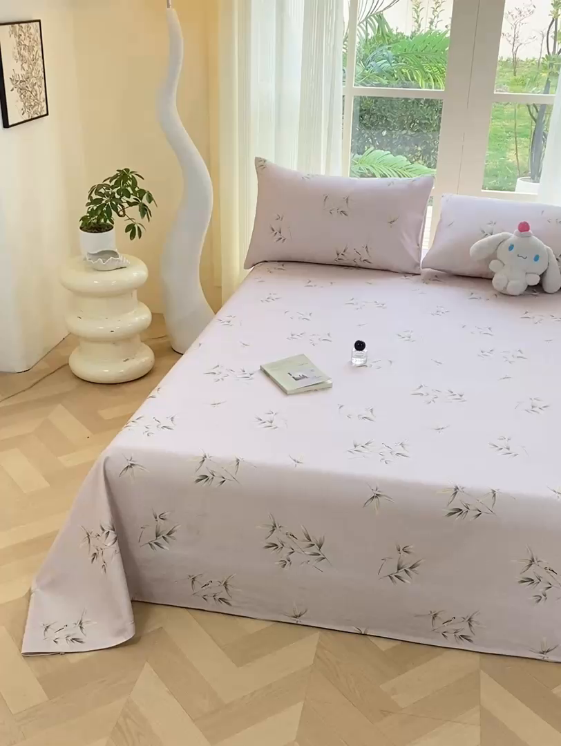 91家纺网 家纺一手货源 找家纺 红日子纺织品 2026新款老粗布纯棉床单单床单床单单件 枝漾