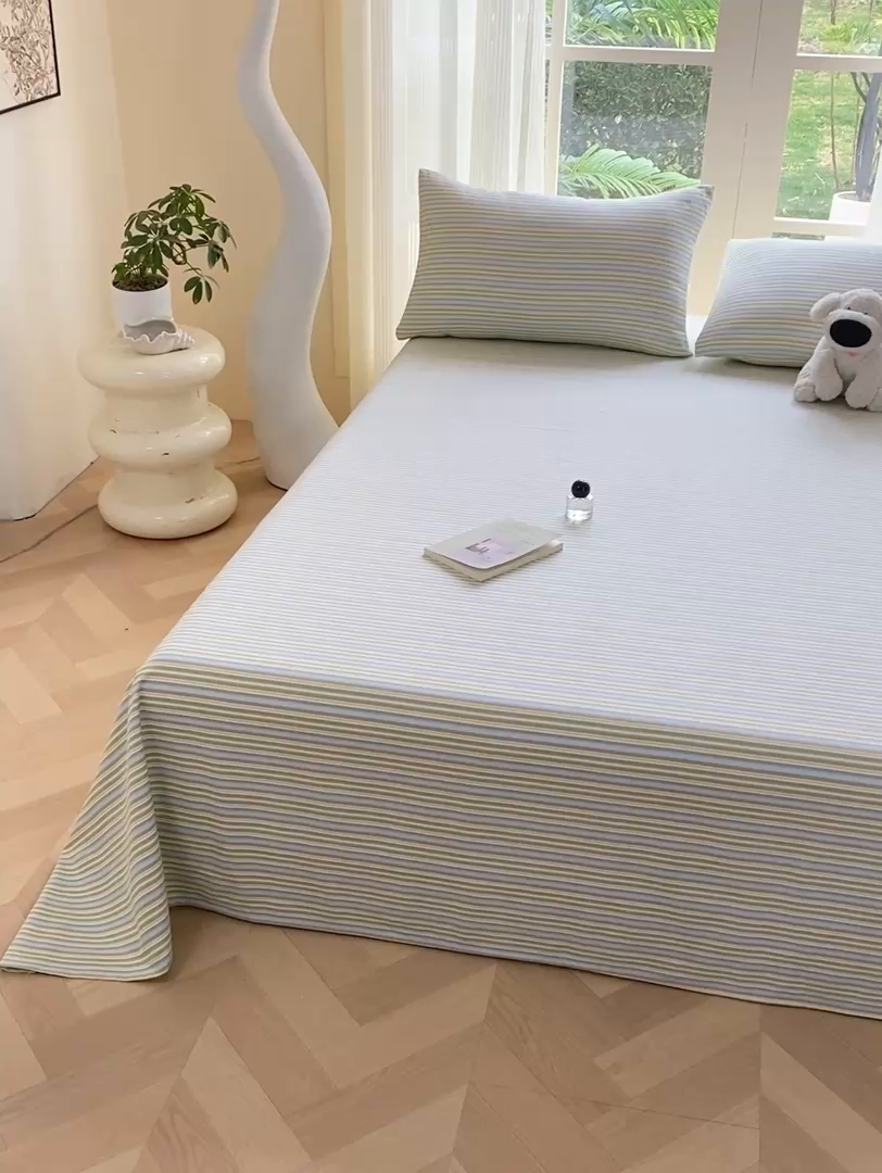 91家纺网 家纺一手货源 找家纺 红日子纺织品 2026新款老粗布纯棉床单单床单床单单件 知意