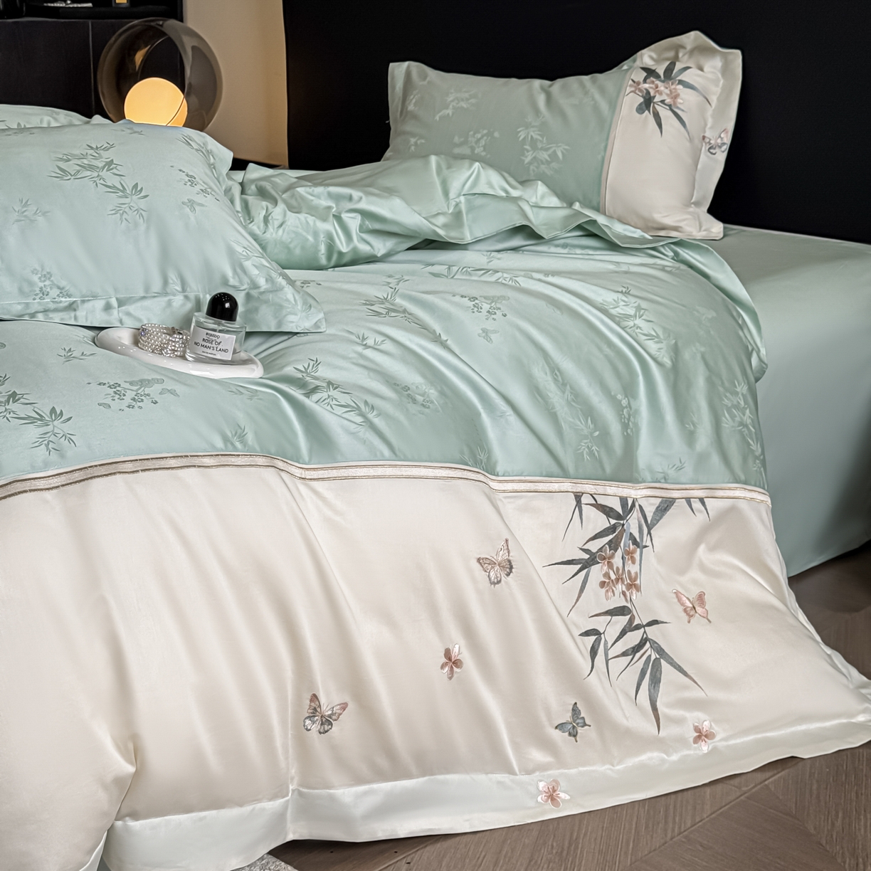 91家纺网 家纺一手货源 找家纺 （总）欧乐蒂 2026新款高支高密亲肤棉提花刺绣四件套