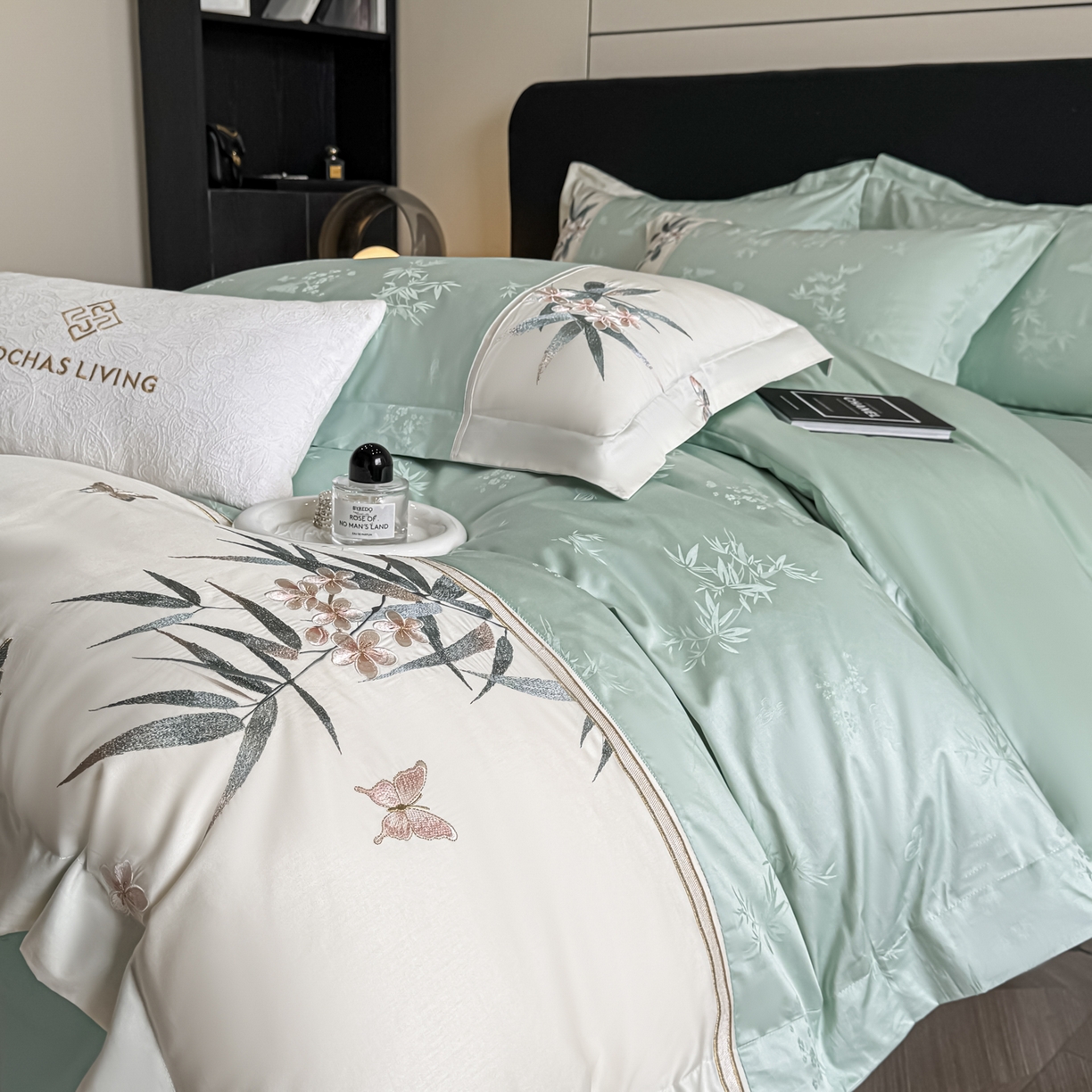 91家纺网 家纺一手货源 找家纺 （总）欧乐蒂 2026新款高支高密亲肤棉提花刺绣四件套