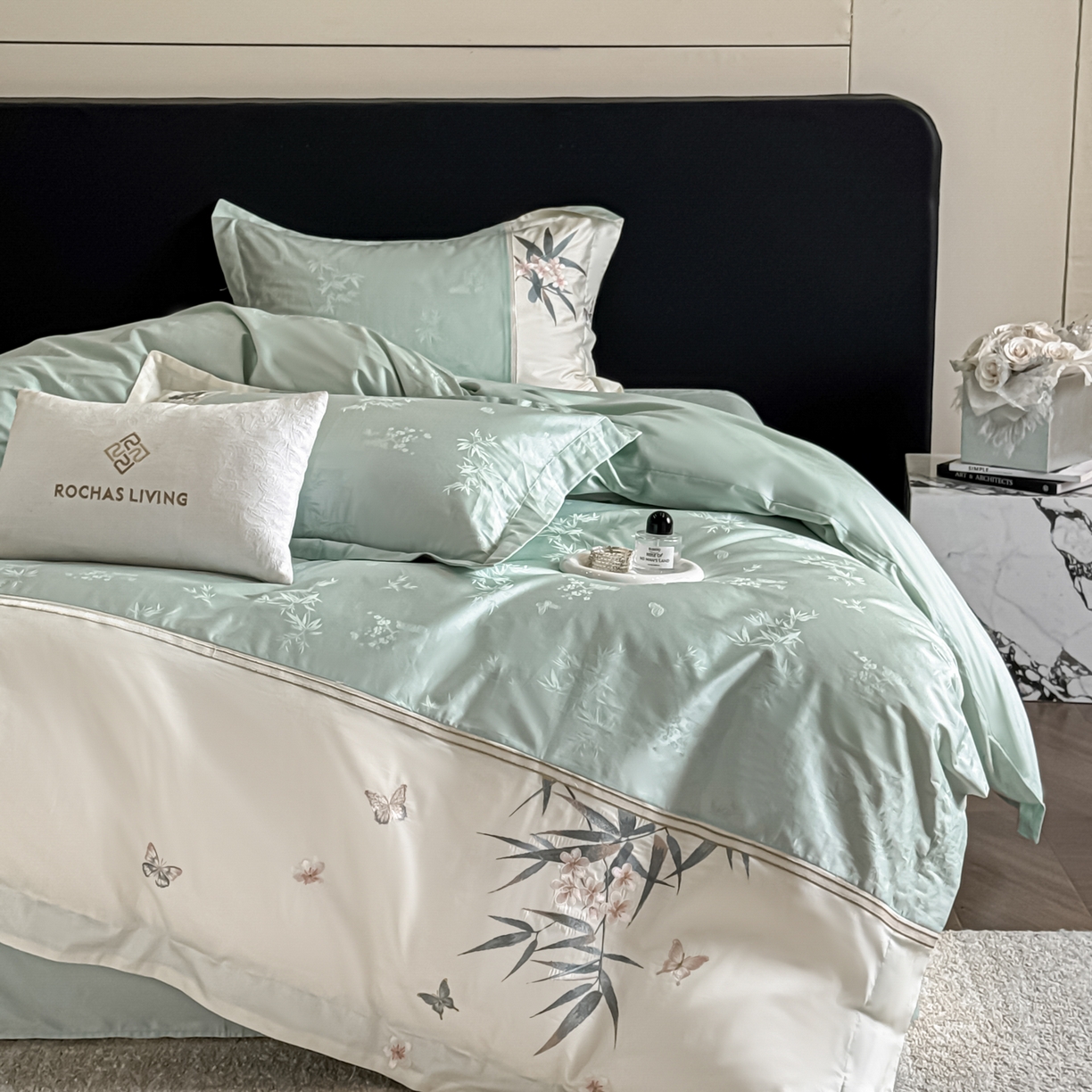 91家纺网 家纺一手货源 找家纺 （总）欧乐蒂 2026新款高支高密亲肤棉提花刺绣四件套