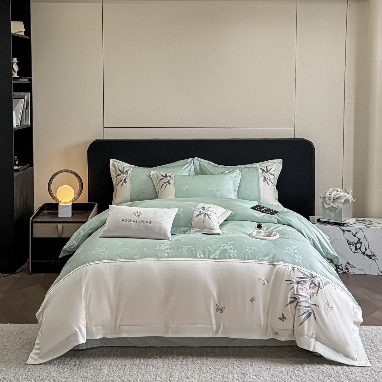 91家纺网 家纺一手货源 找家纺 （总）欧乐蒂 2026新款高支高密亲肤棉提花刺绣四件套