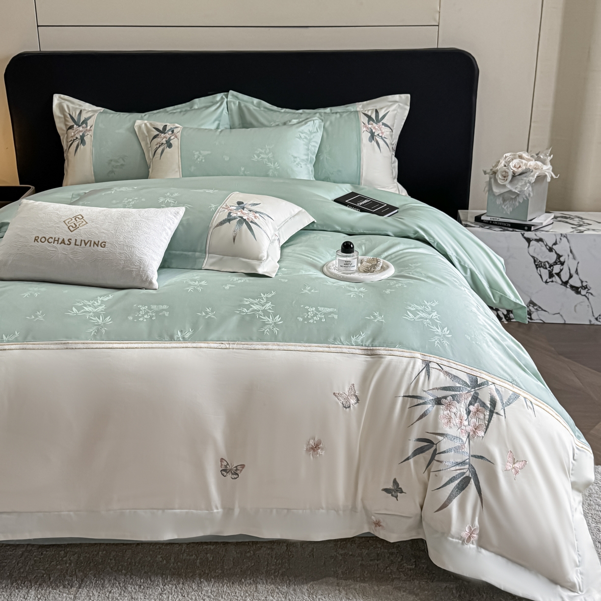 91家纺网 家纺一手货源 找家纺 （总）欧乐蒂 2026新款高支高密亲肤棉提花刺绣四件套