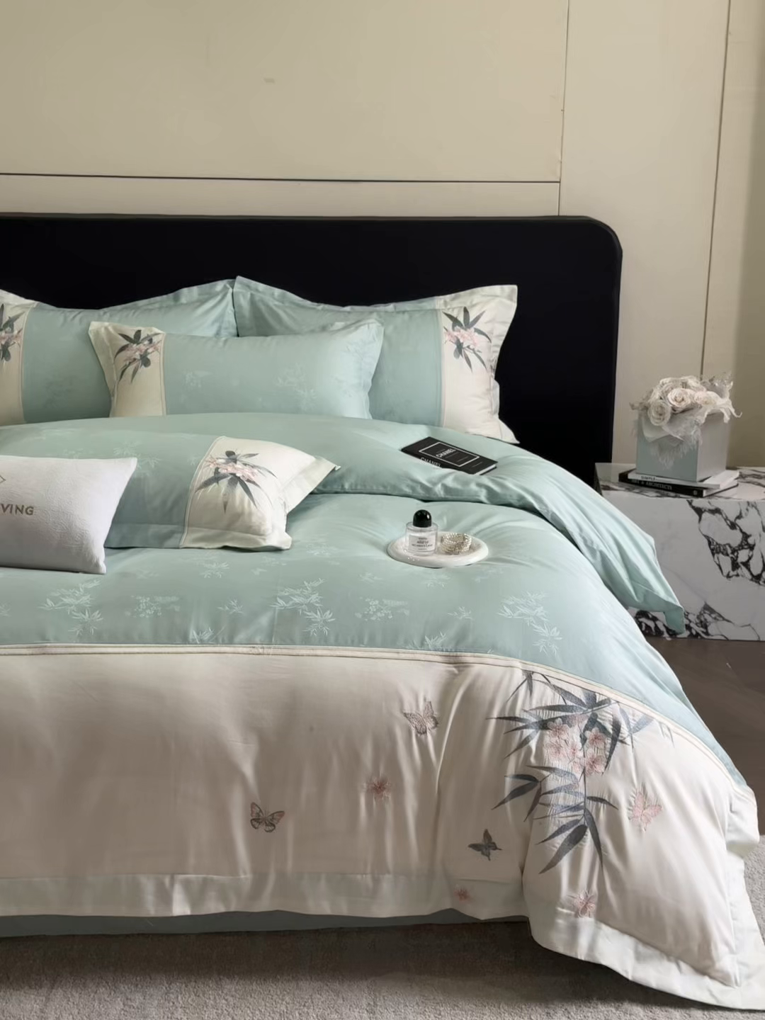 91家纺网 家纺一手货源 找家纺 （总）欧乐蒂 2026新款高支高密亲肤棉提花刺绣四件套