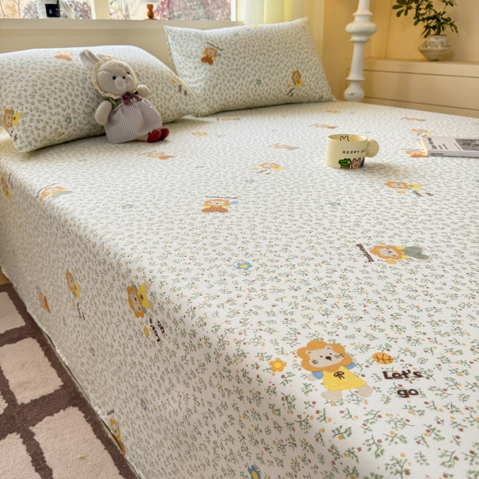 91家纺网 家纺一手货源 找家纺 红日子纺织品 2026新款老粗布原棉床单单床单床单单件 芳甸