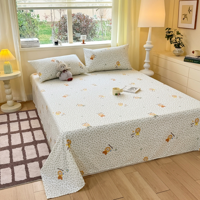 91家纺网 家纺一手货源 找家纺 红日子纺织品 2026新款老粗布原棉床单单床单床单单件 芳甸