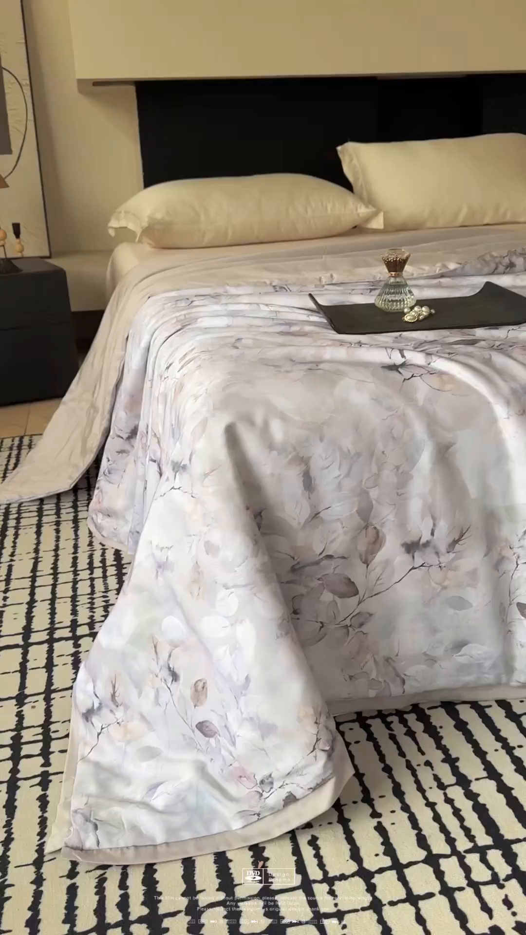 91家纺网 家纺一手货源 找家纺 摩时 2026春夏新款天丝印花夏被凉感空调被芯被子 茉色香绮