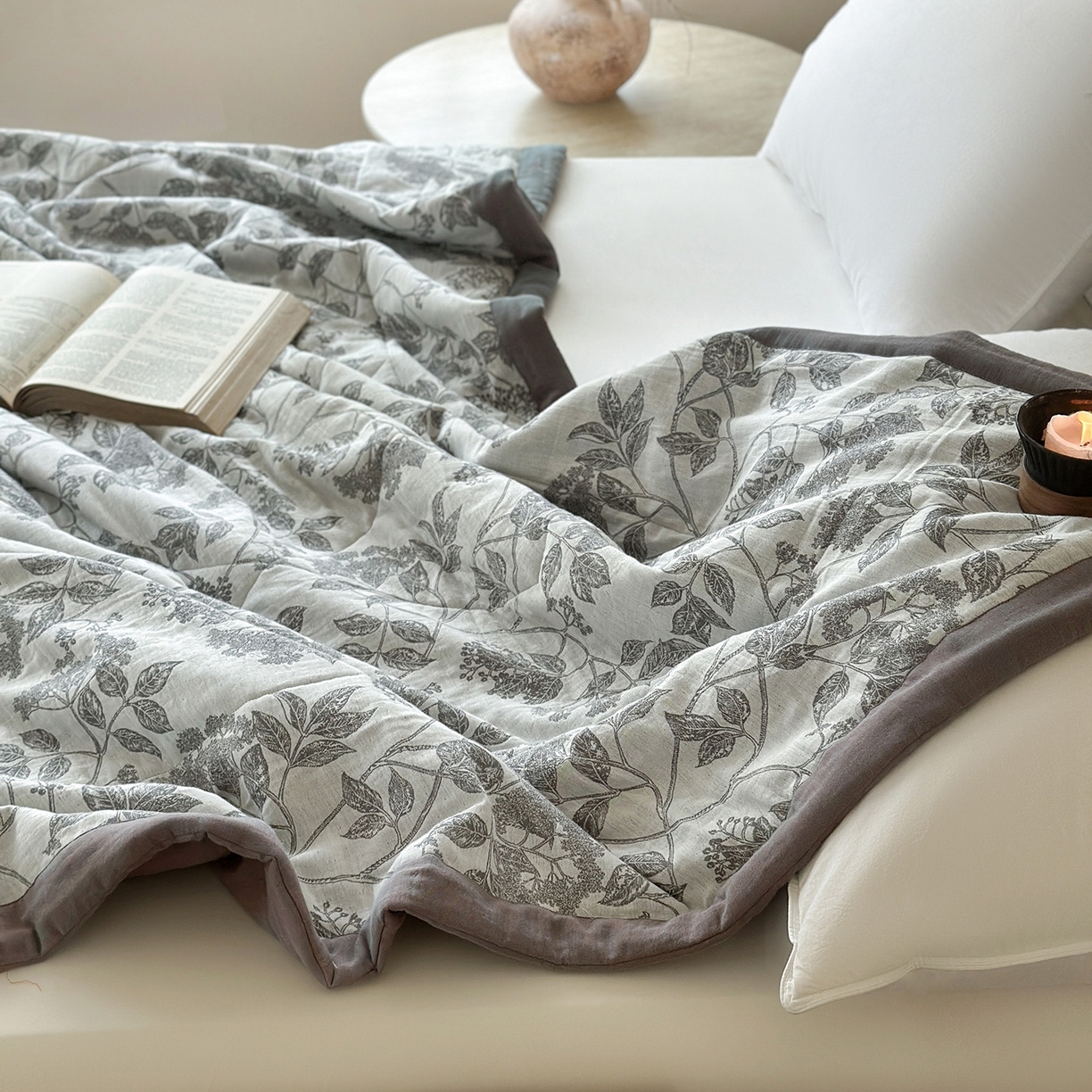 91家纺网 家纺一手货源 找家纺 （总）摩时 2026新款全棉色织双层纱夏被夏凉被空调被