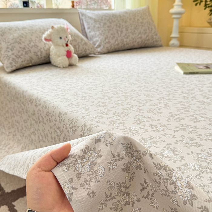 91家纺网 家纺一手货源 找家纺 红日子纺织品 2026新款老粗布原棉床单单床单床单单件 灰茉