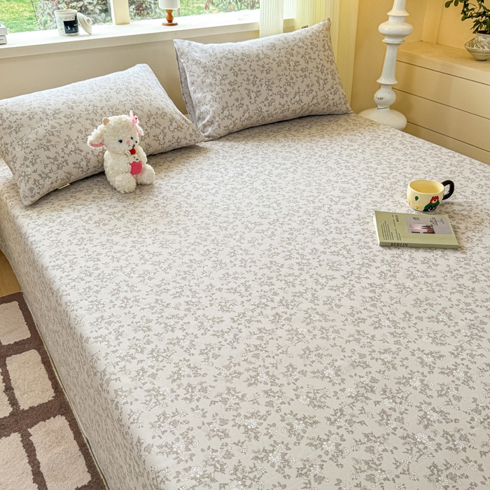 91家纺网 家纺一手货源 找家纺 红日子纺织品 2026新款老粗布原棉床单单床单床单单件 灰茉