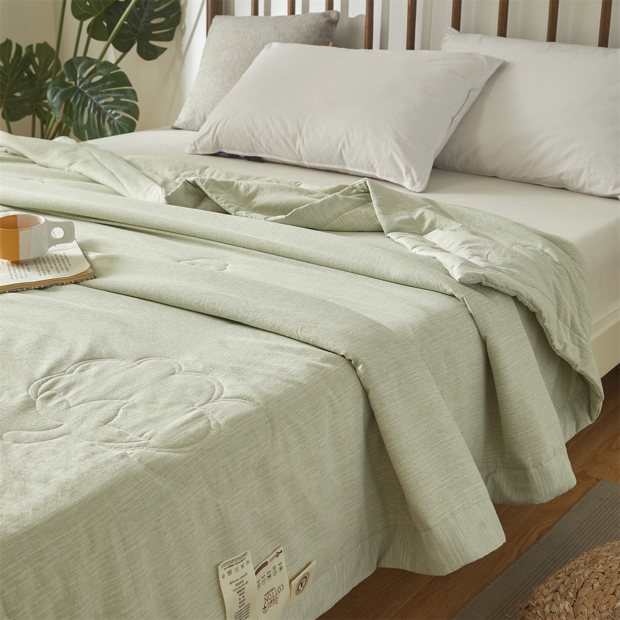 91家纺网 家纺一手货源 找家纺 （总）招财星家纺 2026新款纯色棉麻100%新疆棉花夏被棉花被夏凉被空调被（带质检报告买家秀）