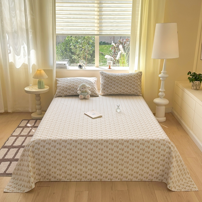 91家纺网 家纺一手货源 找家纺 红日子纺织品 2026新款老粗布原棉床单单床单床单单件 金羽