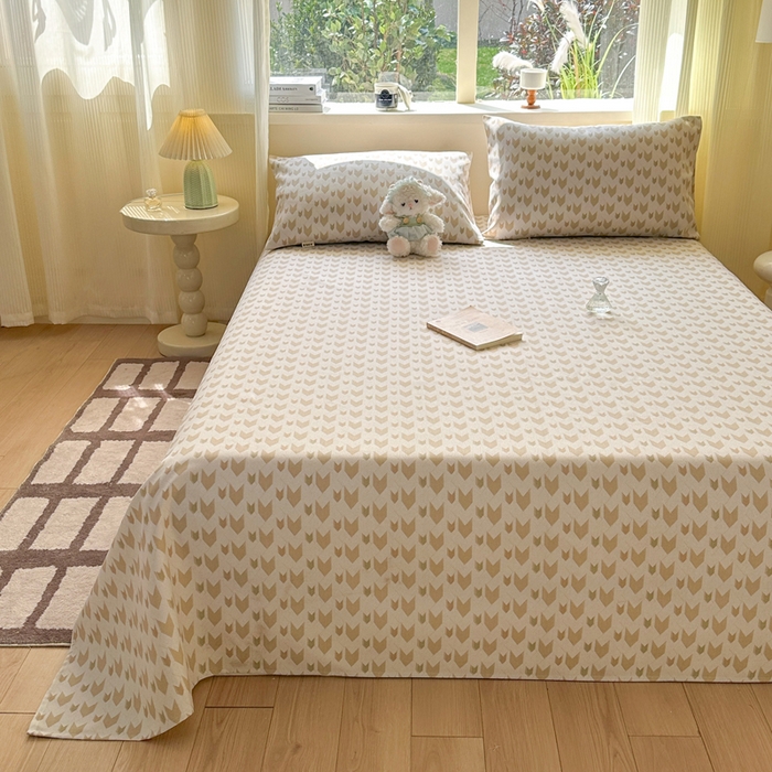 91家纺网 家纺一手货源 找家纺 红日子纺织品 2026新款老粗布原棉床单单床单床单单件 金羽