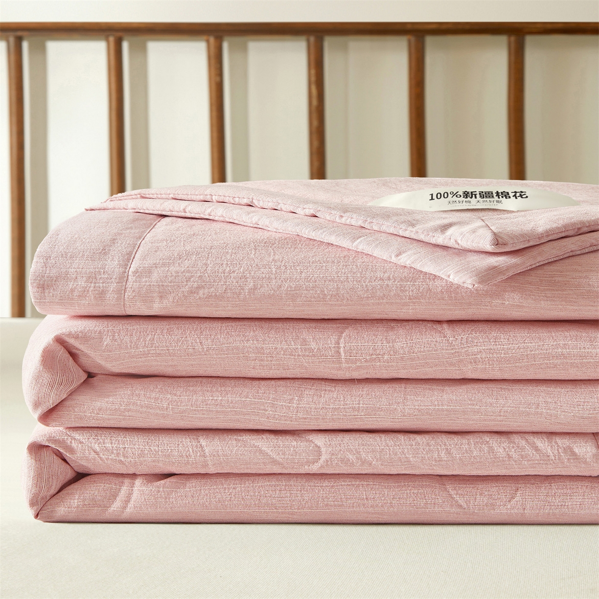 91家纺网 家纺一手货源 找家纺 （总）招财星家纺 2026新款纯色棉麻100%新疆棉花夏被棉花被夏凉被空调被（带质检报告买家秀）