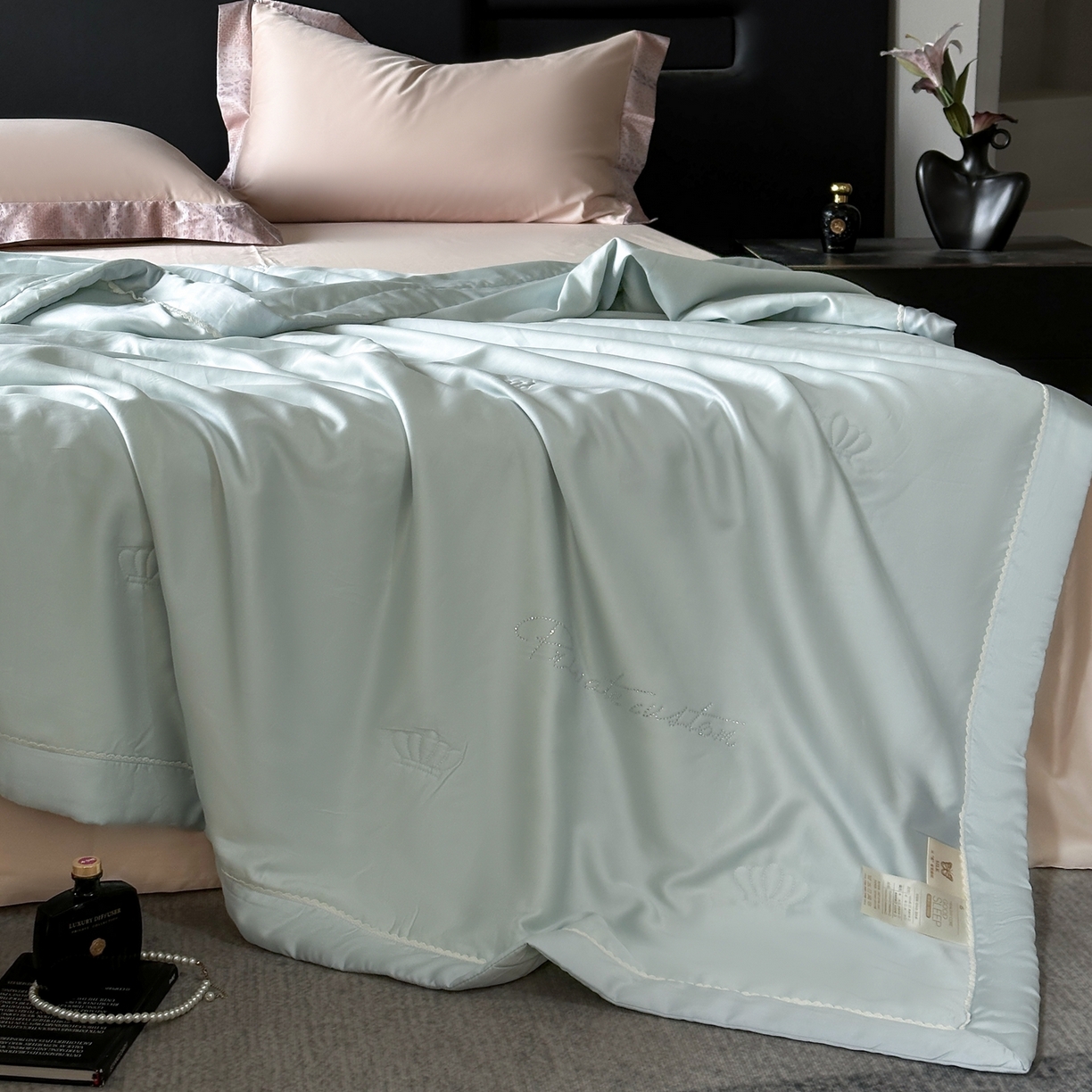 91家纺网 家纺一手货源 找家纺 （总）摩时 2026新款纯色天丝夏被夏凉被空调被