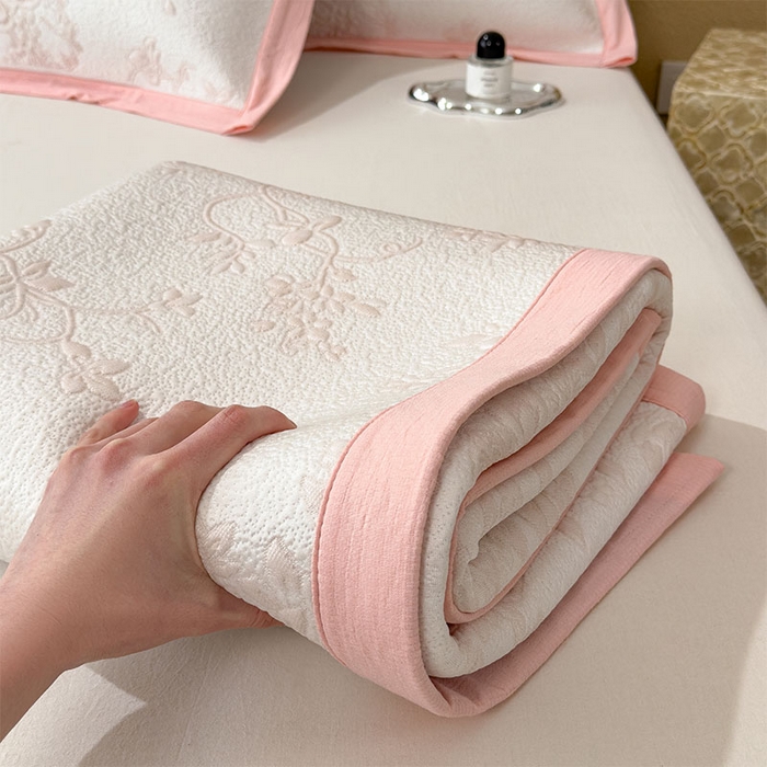 91家纺网 家纺一手货源 找家纺 （总）卡初家居（原微来） 2026新款夏天A类母婴级凉感值过0.21凉豆豆软席凉席席子-思琳娜系列