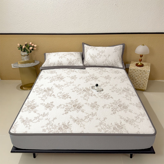 91家纺网 家纺一手货源 找家纺 卡初家居（原微来） 2026新款夏天A类母婴级凉感值过0.21凉豆豆软席凉席席子-思琳娜系列 思琳娜-豆咖