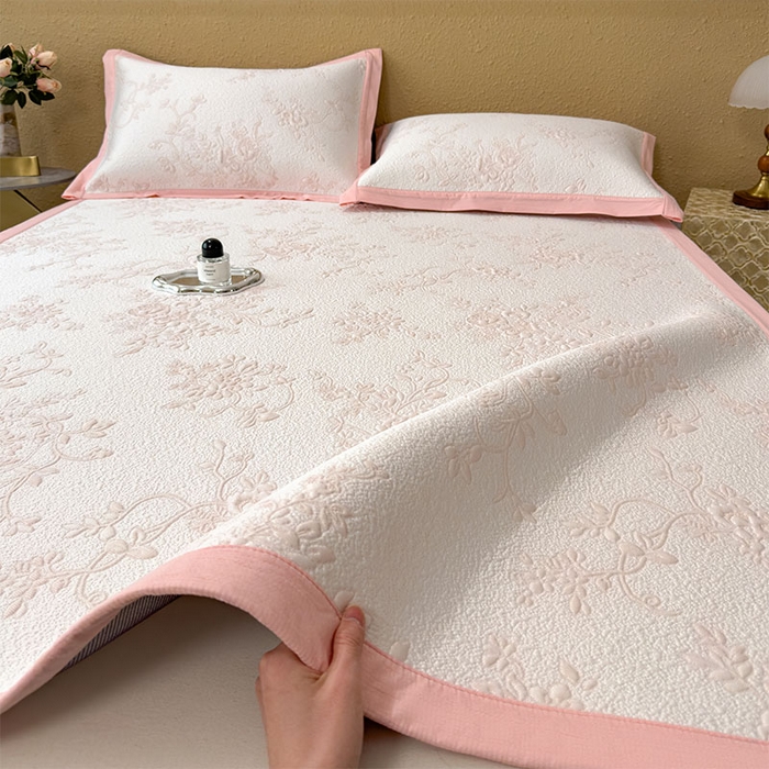 91家纺网 家纺一手货源 找家纺 卡初家居（原微来） 2026新款夏天A类母婴级凉感值过0.21凉豆豆软席凉席席子-思琳娜系列 思琳娜-冰粉