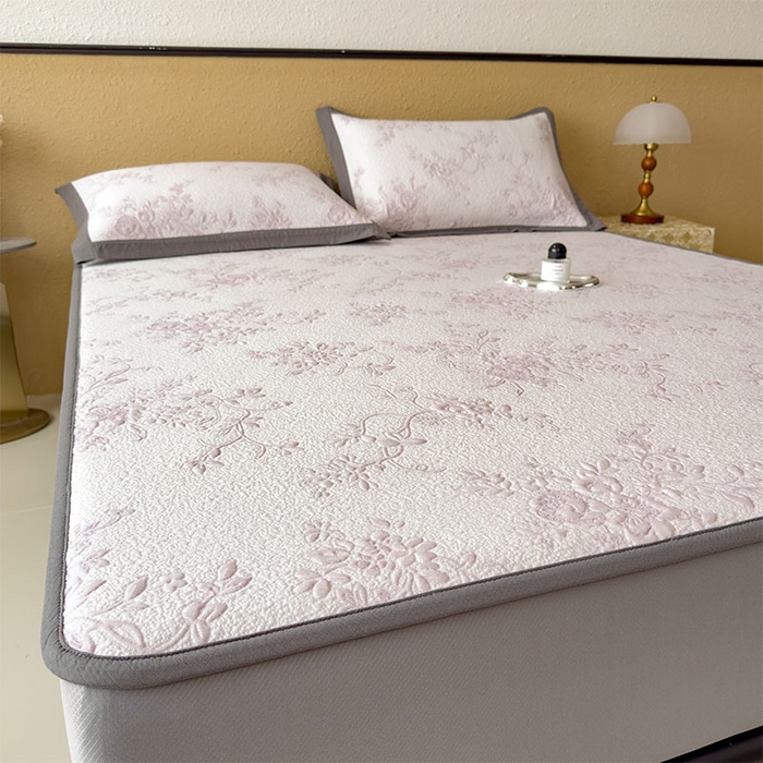 91家纺网 家纺一手货源 找家纺 卡初家居（原微来） 2026新款夏天A类母婴级凉感值过0.21凉豆豆软席凉席席子-思琳娜系列 思琳娜-淡雅紫