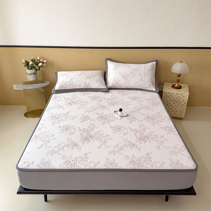 91家纺网 家纺一手货源 找家纺 卡初家居（原微来） 2026新款夏天A类母婴级凉感值过0.21凉豆豆软席凉席席子-思琳娜系列 思琳娜-淡雅紫