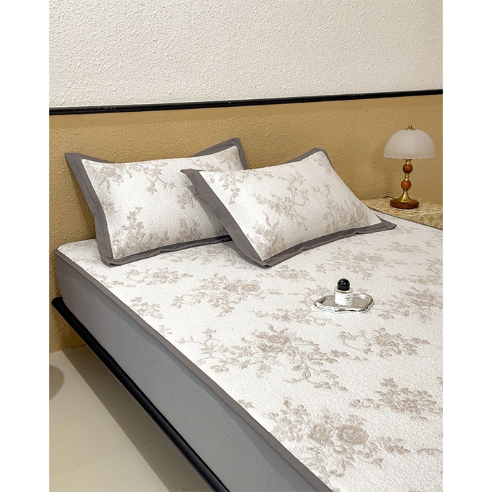 91家纺网 家纺一手货源 找家纺 卡初家居（原微来） 2026新款夏天A类母婴级凉感值过0.21凉豆豆软席凉席席子-思琳娜系列 思琳娜-豆咖