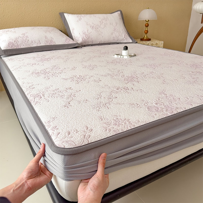 91家纺网 家纺一手货源 找家纺 卡初家居（原微来） 2026新款夏天A类母婴级凉感值过0.21凉豆豆软席凉席席子-思琳娜系列 思琳娜-淡雅紫