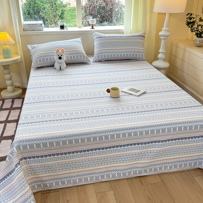 91家纺网 家纺一手货源 找家纺 红日子纺织品 2026新款老粗布原棉床单单床单床单单件 锦纹