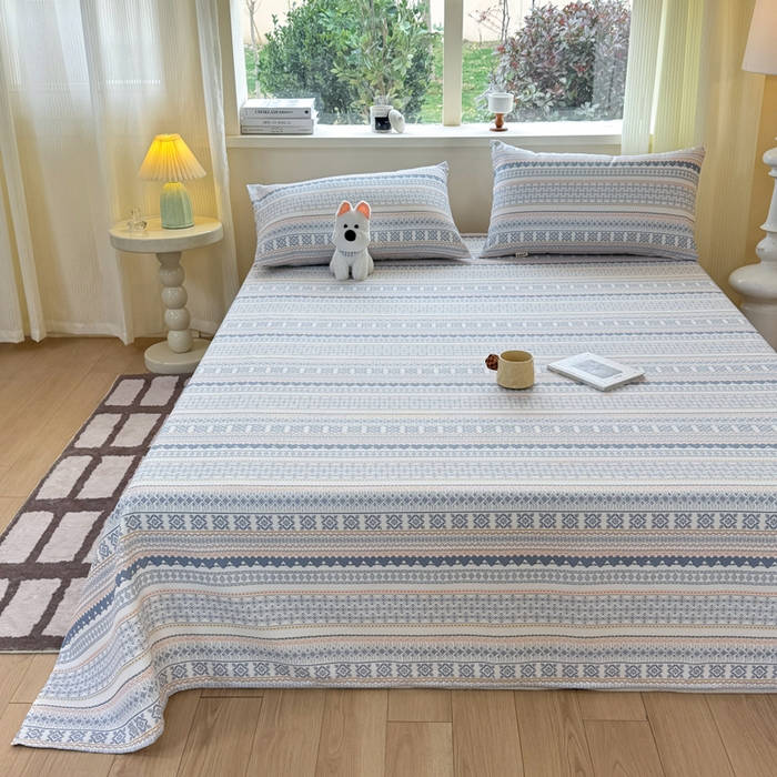 91家纺网 家纺一手货源 找家纺 红日子纺织品 2026新款老粗布原棉床单单床单床单单件 锦纹