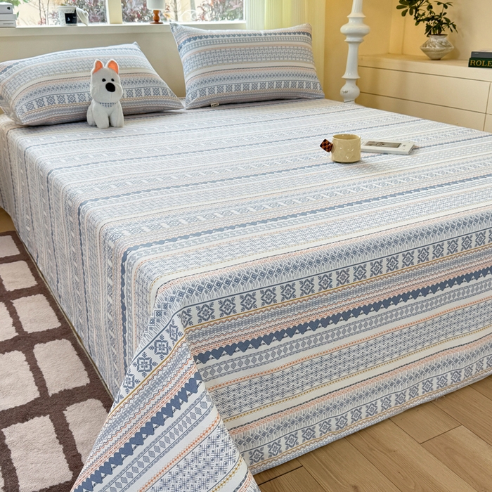 91家纺网 家纺一手货源 找家纺 红日子纺织品 2026新款老粗布原棉床单单床单床单单件 锦纹