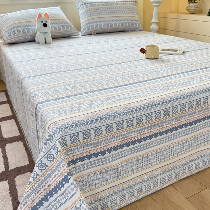 91家纺网 家纺一手货源 找家纺 红日子纺织品 2026新款老粗布原棉床单单床单床单单件 锦纹