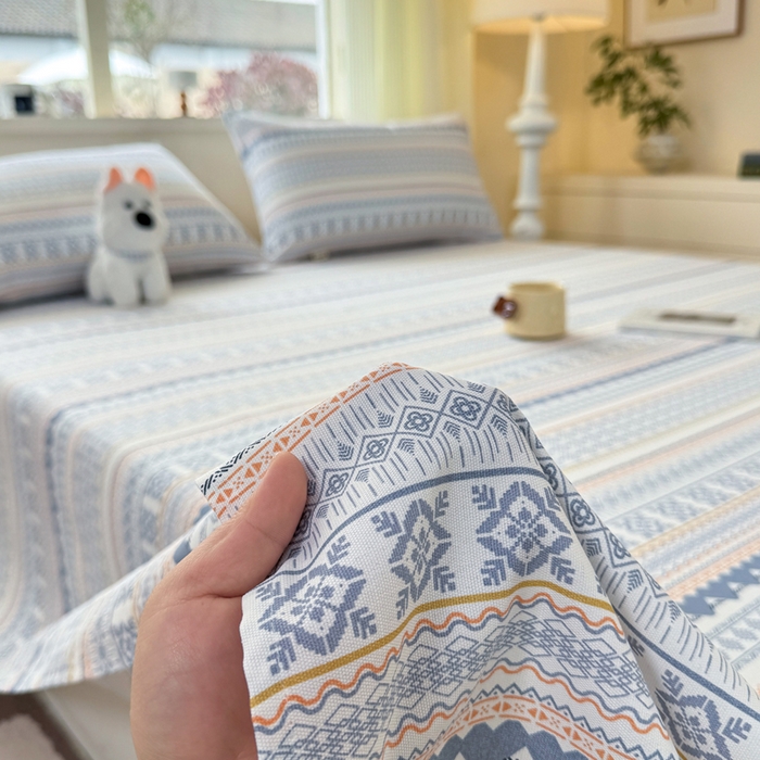 91家纺网 家纺一手货源 找家纺 红日子纺织品 2026新款老粗布原棉床单单床单床单单件 锦纹