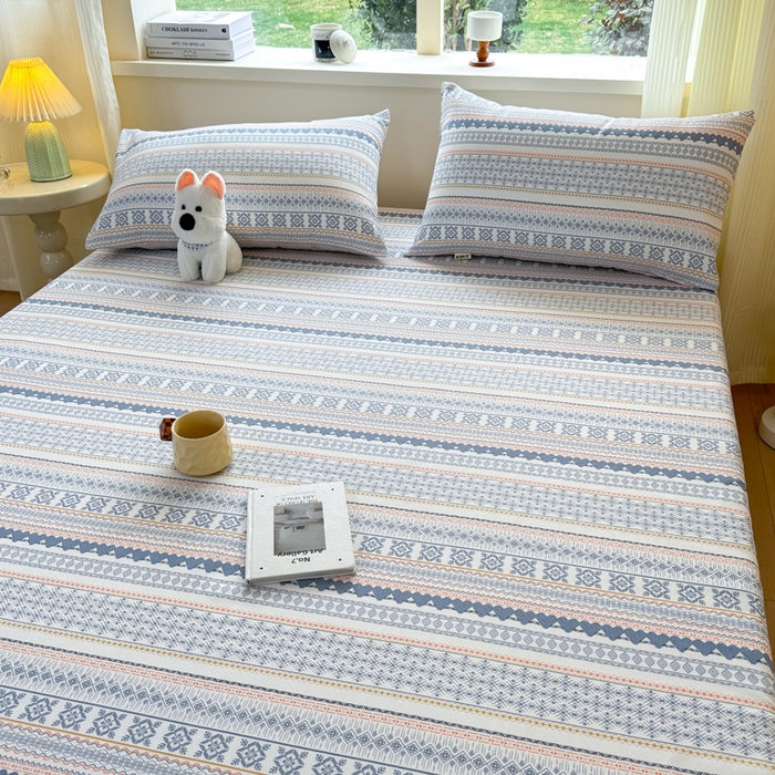 91家纺网 家纺一手货源 找家纺 红日子纺织品 2026新款老粗布原棉床单单床单床单单件 锦纹