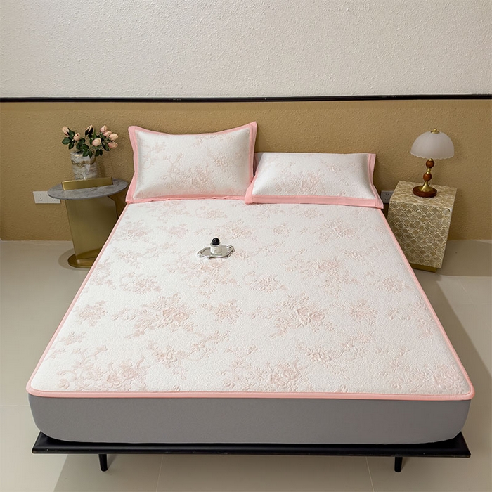 91家纺网 家纺一手货源 找家纺 卡初家居（原微来） 2026新款夏天A类母婴级凉感值过0.21凉豆豆软席凉席席子-思琳娜系列 思琳娜-冰粉