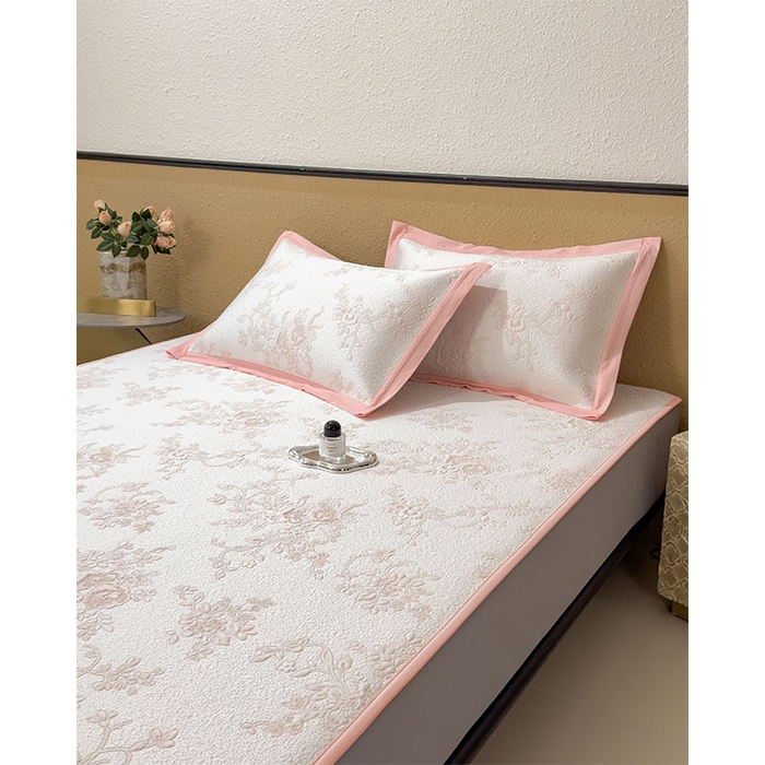 91家纺网 家纺一手货源 找家纺 卡初家居（原微来） 2026新款夏天A类母婴级凉感值过0.21凉豆豆软席凉席席子-思琳娜系列 思琳娜-冰粉