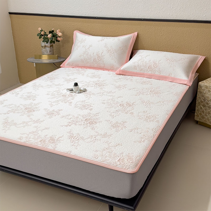 91家纺网 家纺一手货源 找家纺 卡初家居（原微来） 2026新款夏天A类母婴级凉感值过0.21凉豆豆软席凉席席子-思琳娜系列 思琳娜-冰粉