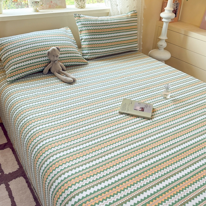 91家纺网 家纺一手货源 找家纺 红日子纺织品 2026新款老粗布原棉床单单床单床单单件 绿漪