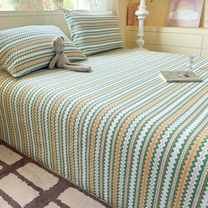 91家纺网 家纺一手货源 找家纺 红日子纺织品 2026新款老粗布原棉床单单床单床单单件 绿漪