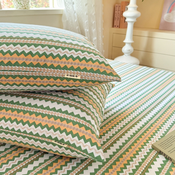 91家纺网 家纺一手货源 找家纺 红日子纺织品 2026新款老粗布原棉床单单床单床单单件 绿漪