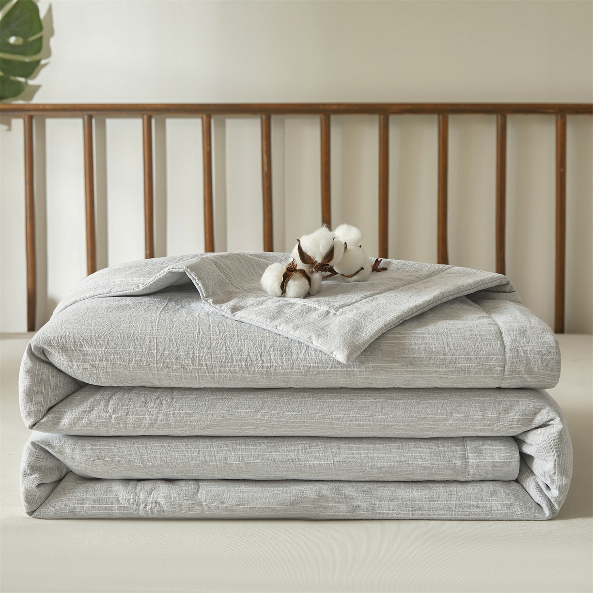 91家纺网 家纺一手货源 找家纺 招财星家纺 2026新款纯色棉麻100%新疆棉花夏被棉花被夏凉被空调被（带质检报告买家秀） 棉麻-灰色