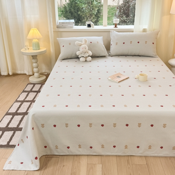 91家纺网 家纺一手货源 找家纺 红日子纺织品 2026新款老粗布原棉床单单床单床单单件 莓犬