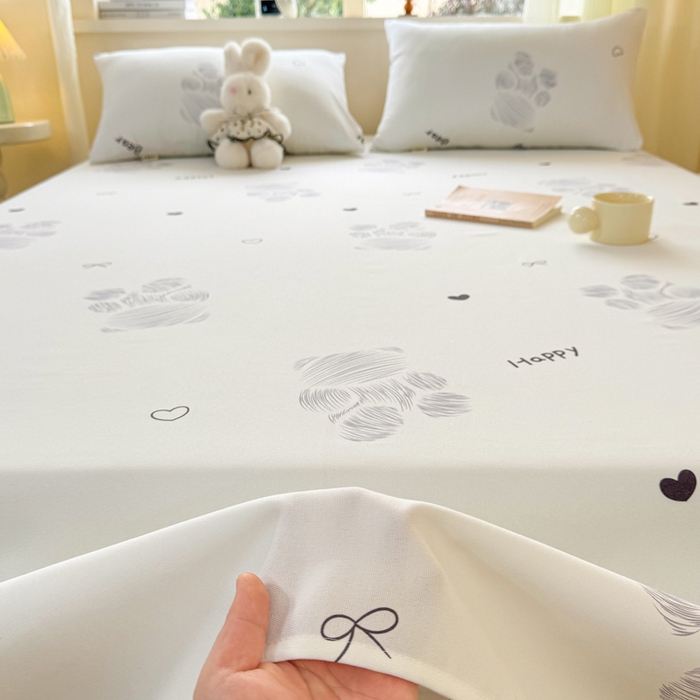 91家纺网 家纺一手货源 找家纺 红日子纺织品 2026新款老粗布原棉床单单床单床单单件 眠熊