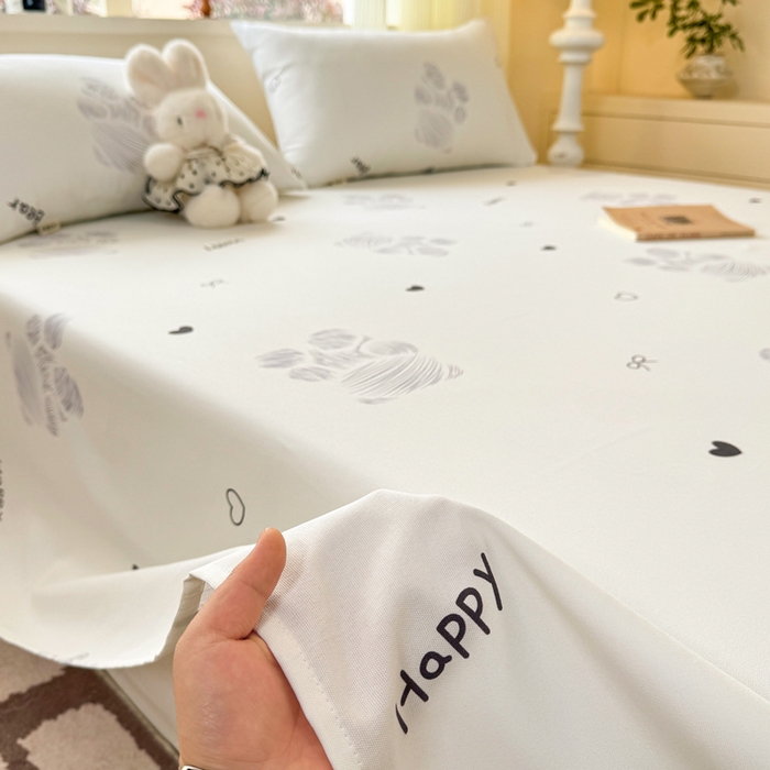 91家纺网 家纺一手货源 找家纺 红日子纺织品 2026新款老粗布原棉床单单床单床单单件 眠熊