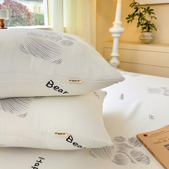 91家纺网 家纺一手货源 找家纺 红日子纺织品 2026新款老粗布原棉床单单床单床单单件 眠熊