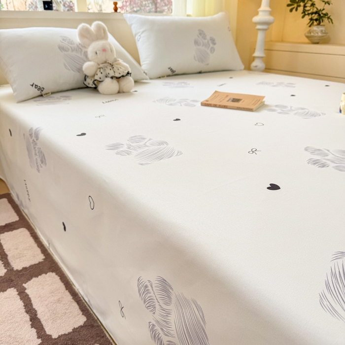 91家纺网 家纺一手货源 找家纺 红日子纺织品 2026新款老粗布原棉床单单床单床单单件 眠熊