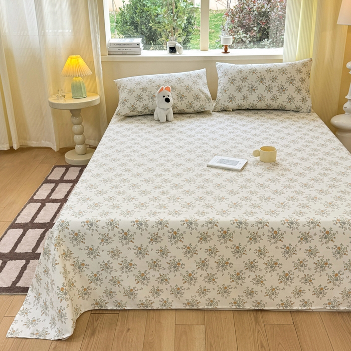 91家纺网 家纺一手货源 找家纺 红日子纺织品 2026新款老粗布原棉床单单床单床单单件 茉香