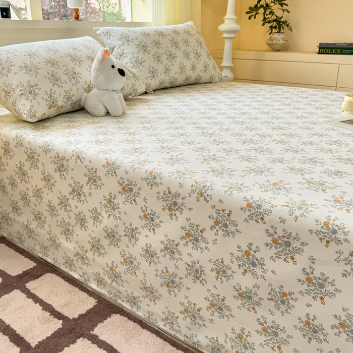 91家纺网 家纺一手货源 找家纺 红日子纺织品 2026新款老粗布原棉床单单床单床单单件 茉香