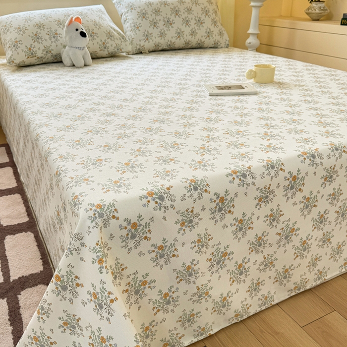 91家纺网 家纺一手货源 找家纺 红日子纺织品 2026新款老粗布原棉床单单床单床单单件 茉香