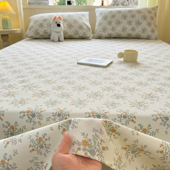 91家纺网 家纺一手货源 找家纺 红日子纺织品 2026新款老粗布原棉床单单床单床单单件 茉香