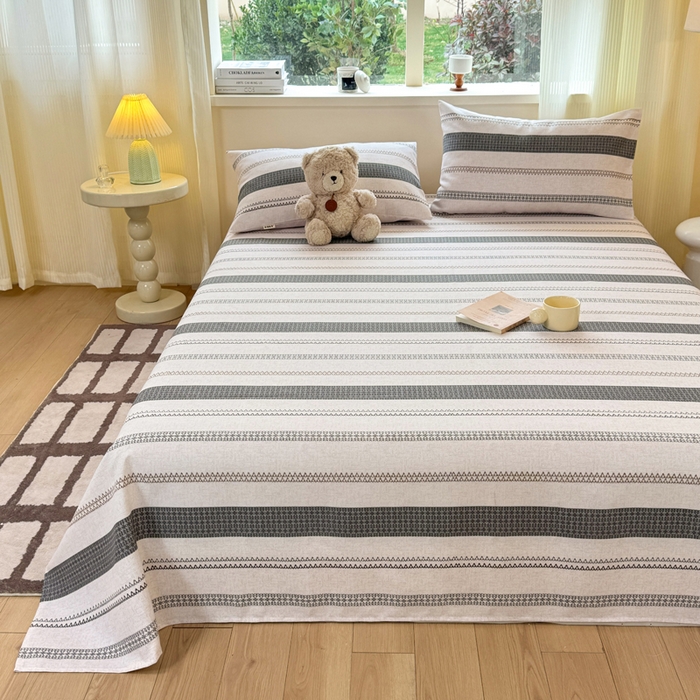 91家纺网 家纺一手货源 找家纺 红日子纺织品 2026新款老粗布原棉床单单床单床单单件 墨痕