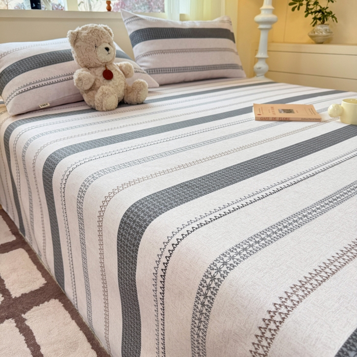 91家纺网 家纺一手货源 找家纺 红日子纺织品 2026新款老粗布原棉床单单床单床单单件 墨痕